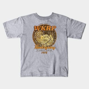 Vintage WKRP Thanksgiving Turkey Drop Kids T-Shirt